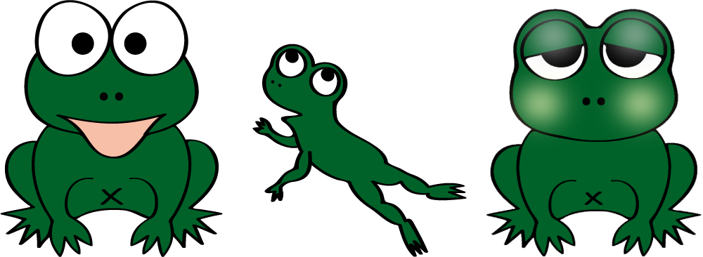 カエルの家族のデザイン